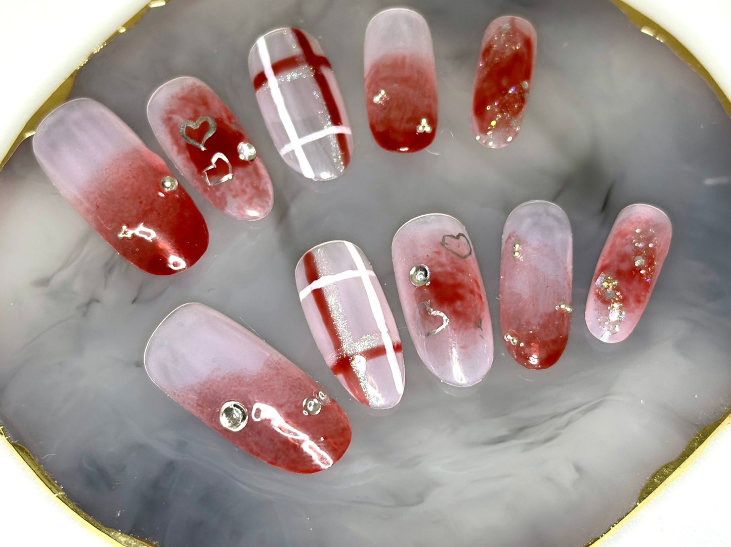 Autumn Crimson Press-on Nails